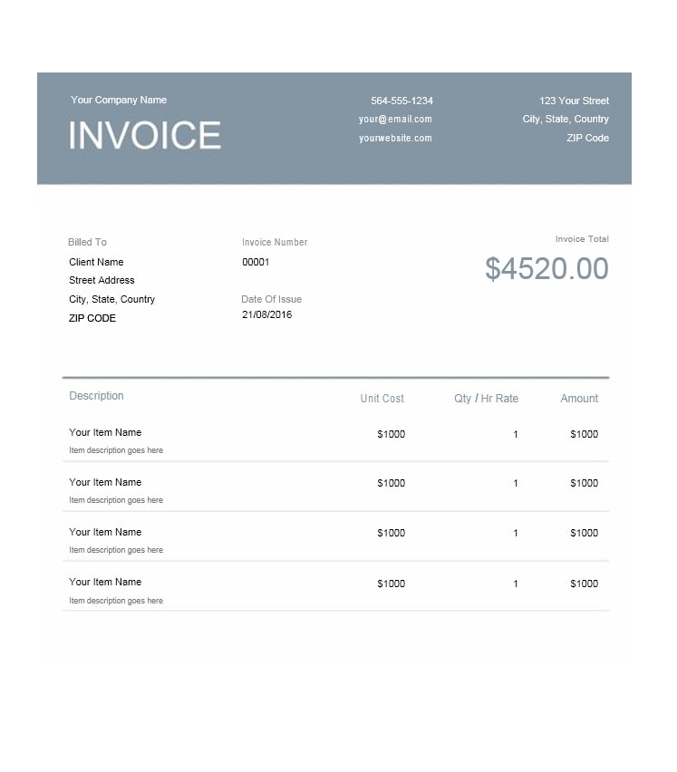 44 Blank Commercial Invoice Templates [PDF, Word] - TemplateArchive