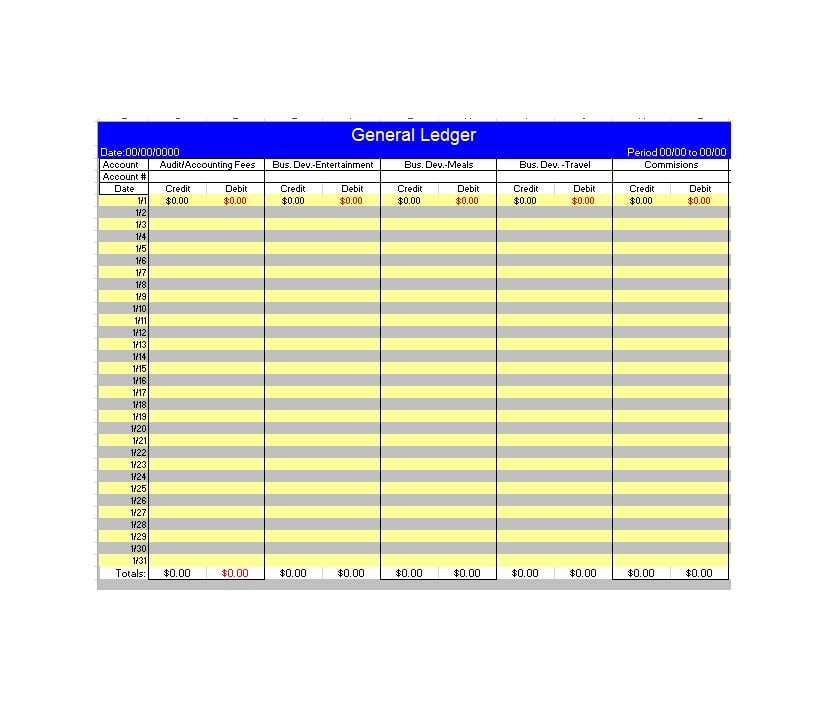Tax Ledger Template from templatearchive.com