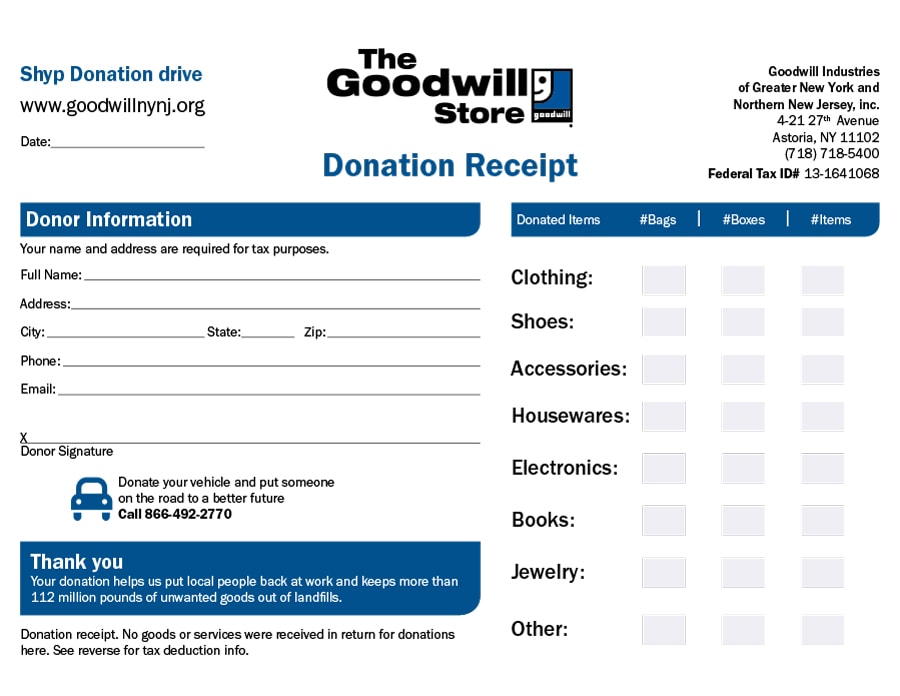 40 Donation Receipt Templates & Letters [Goodwill, Non Profit]