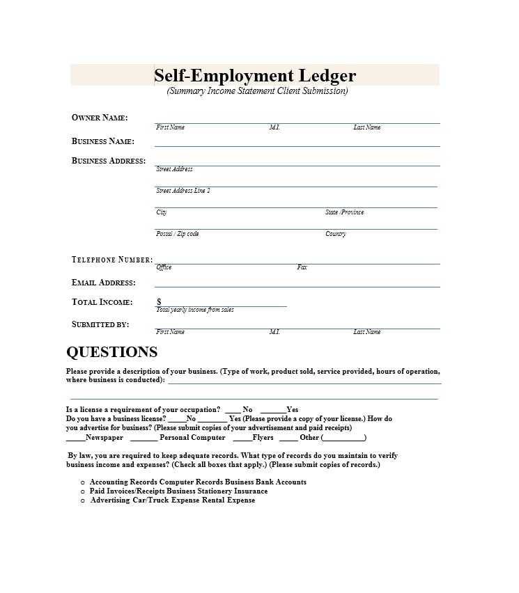 Self Employment Income Letter Sample from templatearchive.com