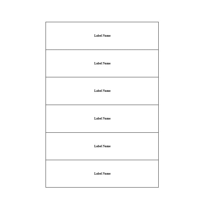 Notebook Label Template