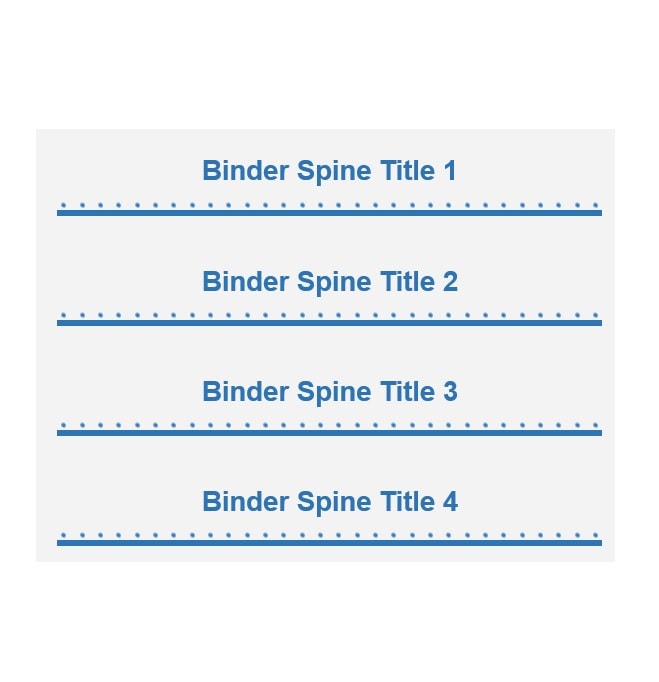 1 In Binder Spine Template Card Template