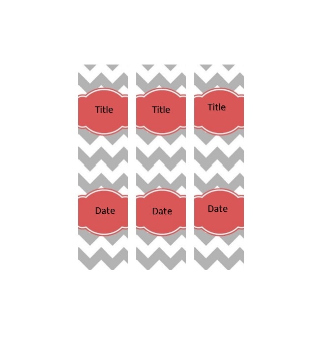 Binder Labels Template