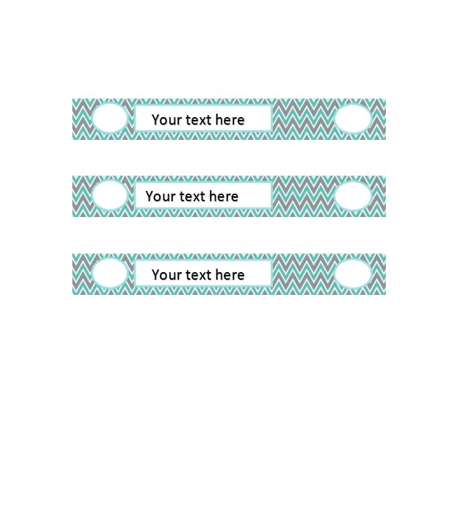 Folder Spine Labels Template