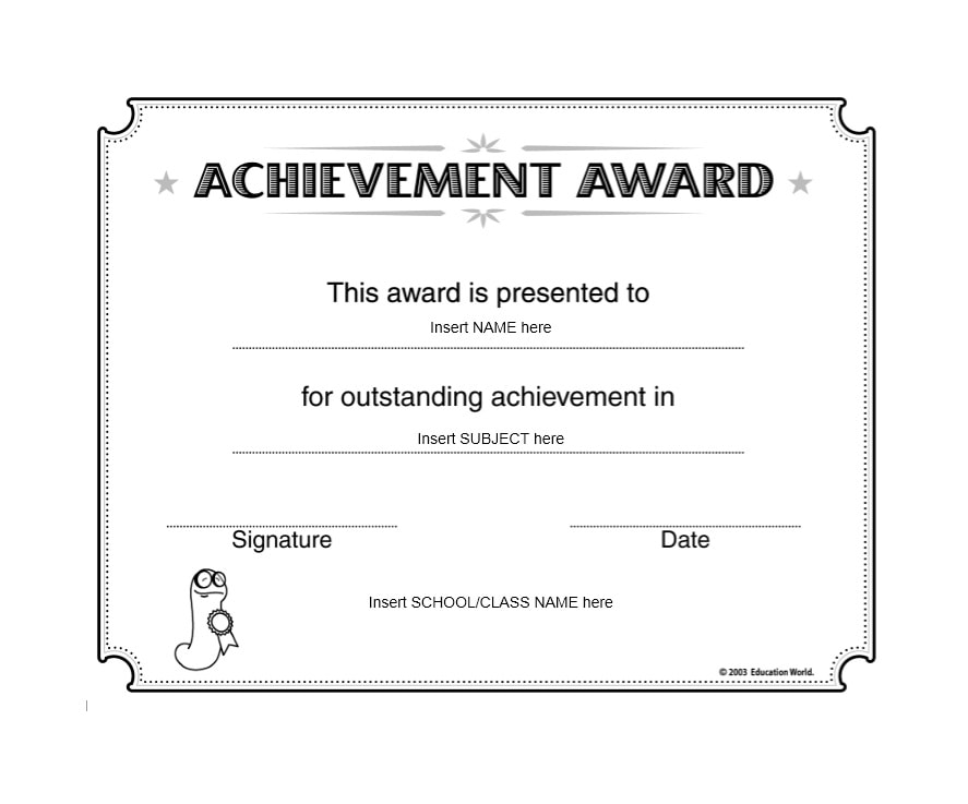 40 Great Certificate of Achievement Templates (FREE ...