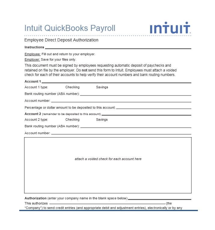 Direct Deposit Authorization Form Template For Your Needs