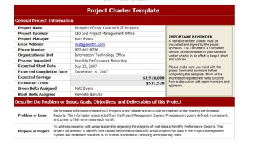 Project Charter Template 40