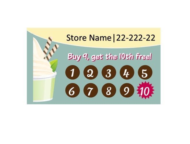 Prize Ticket Whole Punch Card by HHY