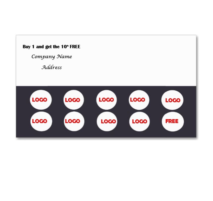 10 Punch Card Template