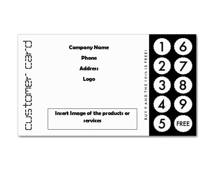 microsoft word templates punch card