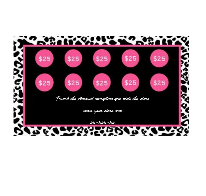 free downloadable punch card template