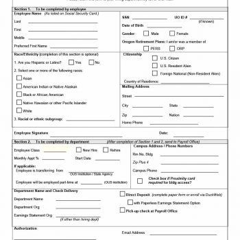 47 Printable Employee Information Forms (Personnel Information Sheets)