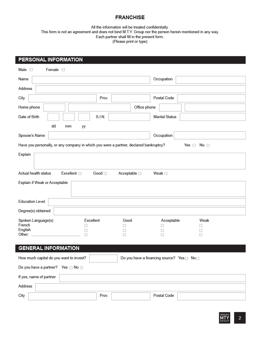 Employee Information Form Template Free