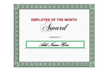 employee of the month certificate template 10