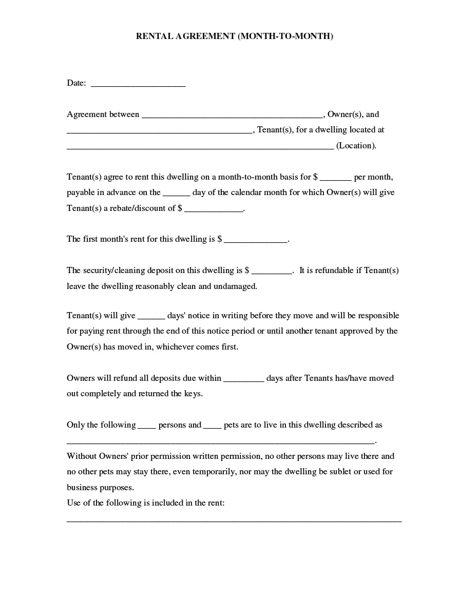 39 Simple Room Rental Agreement Templates Template Archive