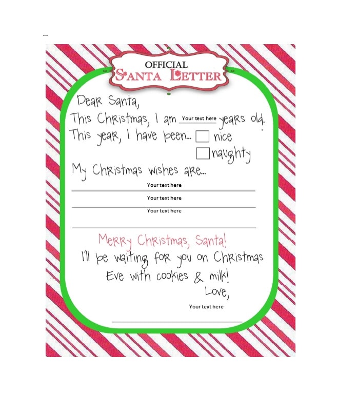 Santa List Free Printable