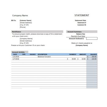 statement billing template itemized medical legal templates