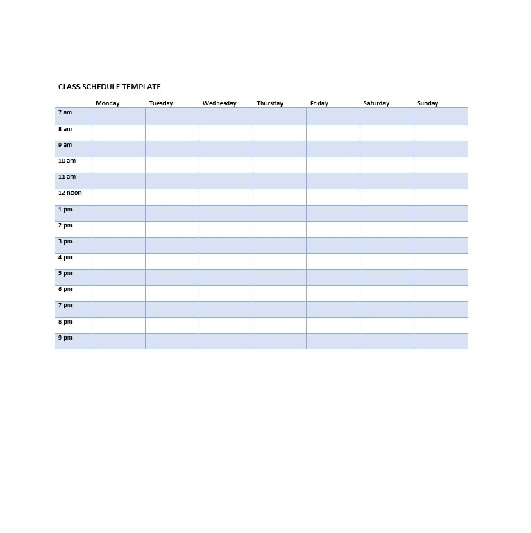 College Weekly Schedule Template from templatearchive.com