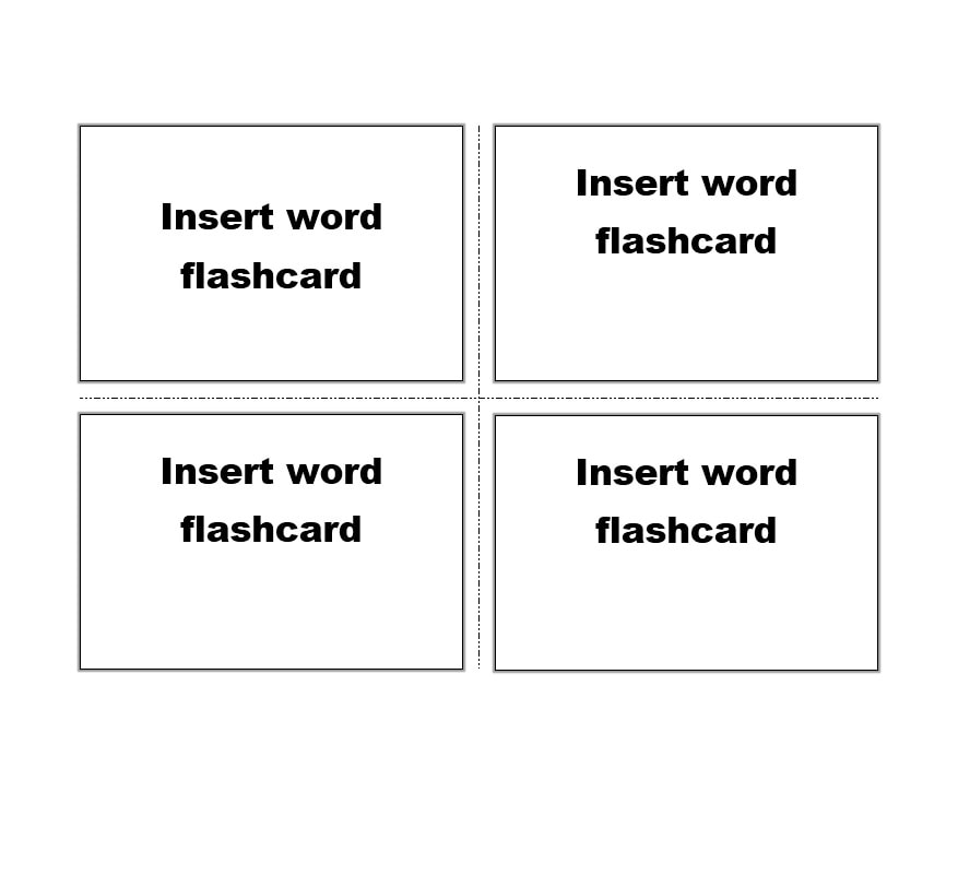 Flashcard Template Word