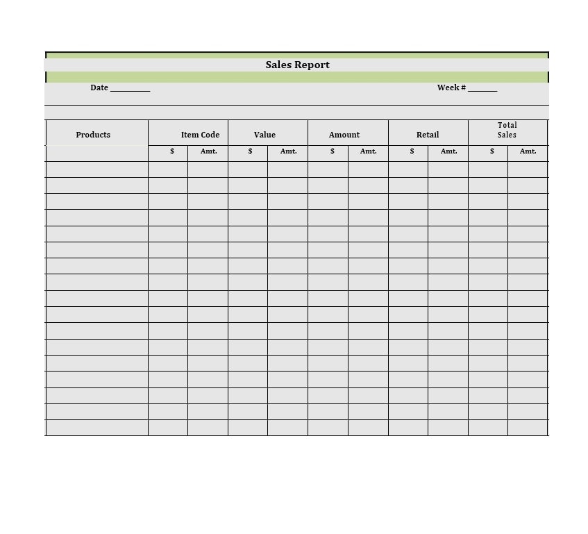 45 Sales Report Templates [Daily Weekly Monthly Salesman