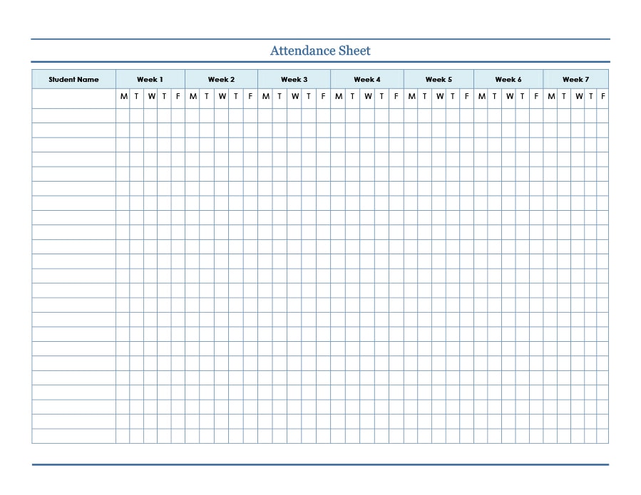 Employee Attendance Planner And Tracker Excel Templates Employee 