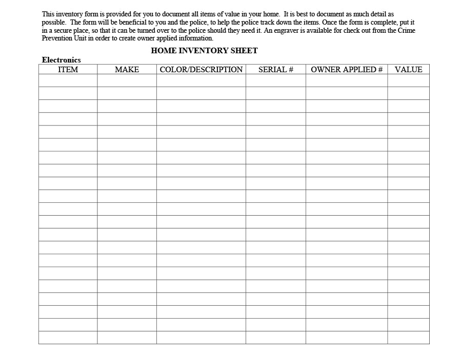 Empty Spreadsheet Templates