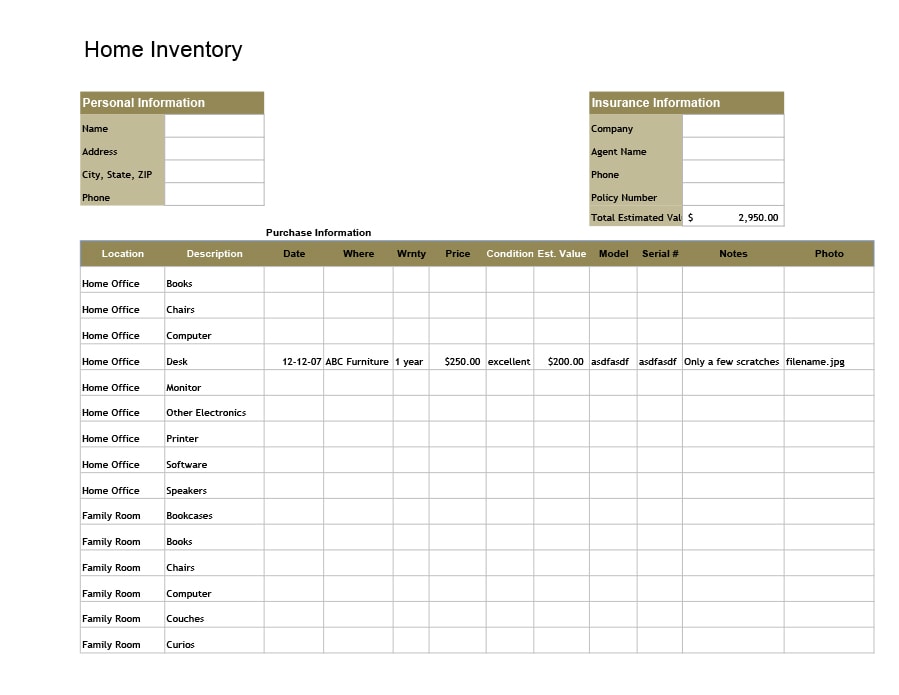 Inventory Log Sheet Template from templatearchive.com