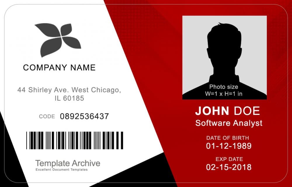 16 ID Badge ID Card Templates FREE TemplateArchive
