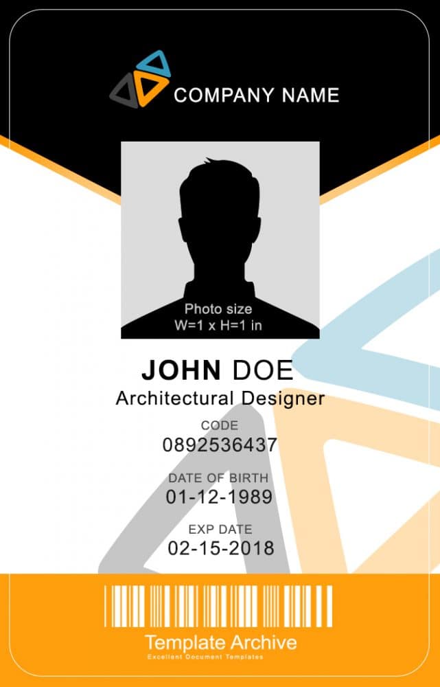 16 Id Badge Id Card Templates Free Templatearchive