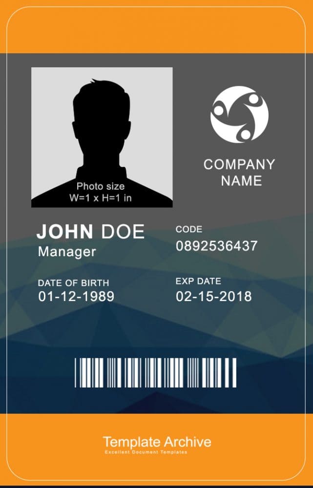 Work Badge Template from templatearchive.com