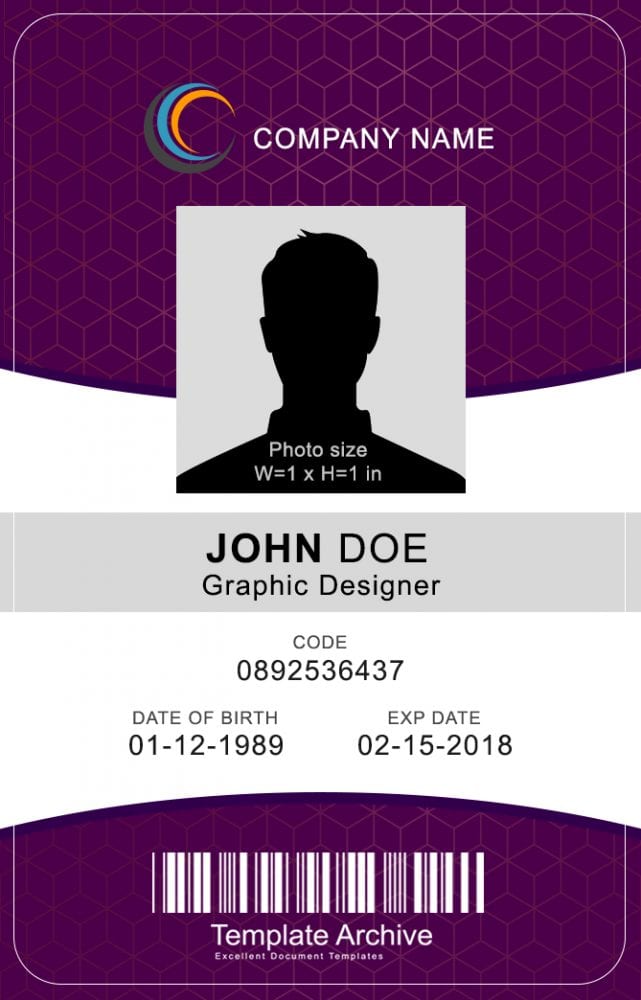  Free Id Template Online Printable Templates