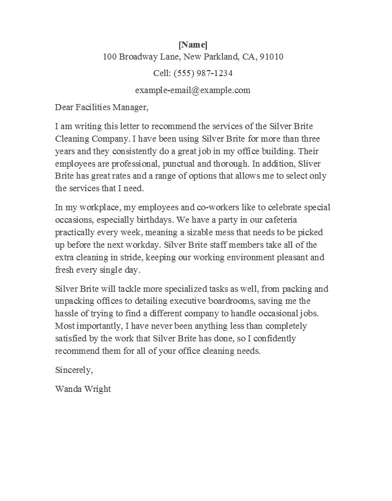 Writing A Letter Of Recommendation Sample from templatearchive.com