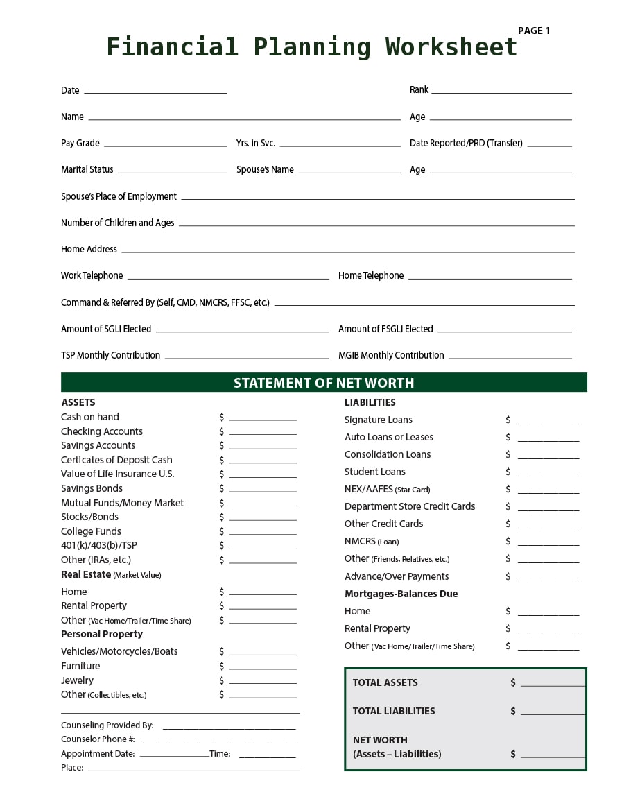 50 money management worksheets excel word pdf