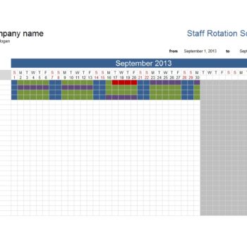 50 FREE Rotating Schedule Templates for your Company - Template Archive