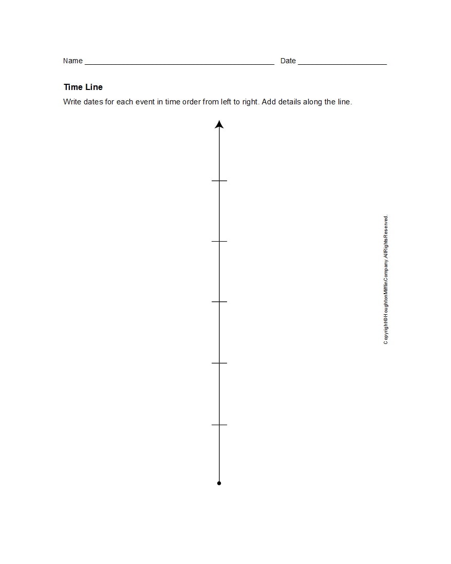 blank horizontal history timeline template for kids