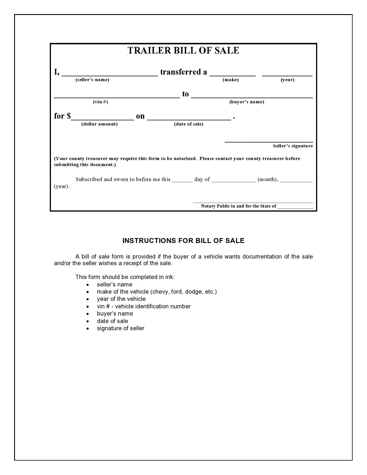 bill of sale for a car nj free template