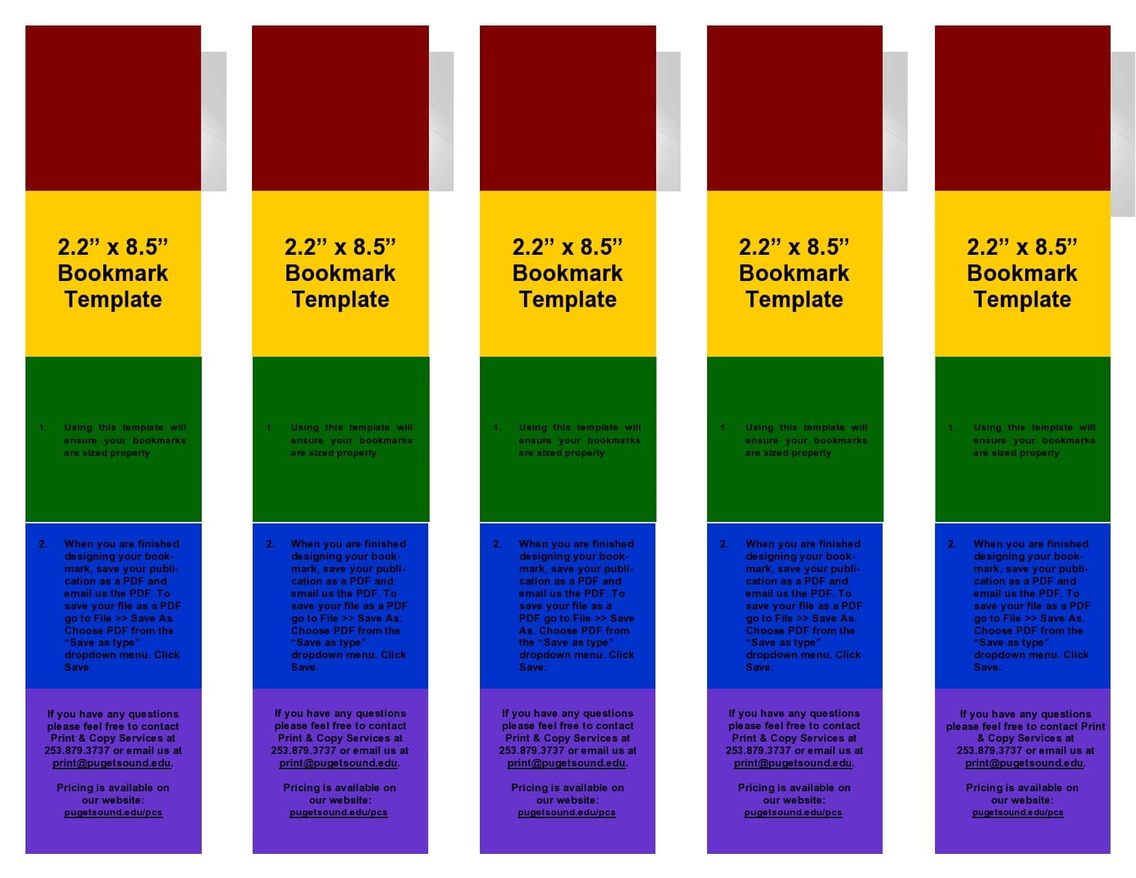 20 Free Bookmark Templates (Word, PDF) - TemplateArchive With Free Blank Bookmark Templates To Print
