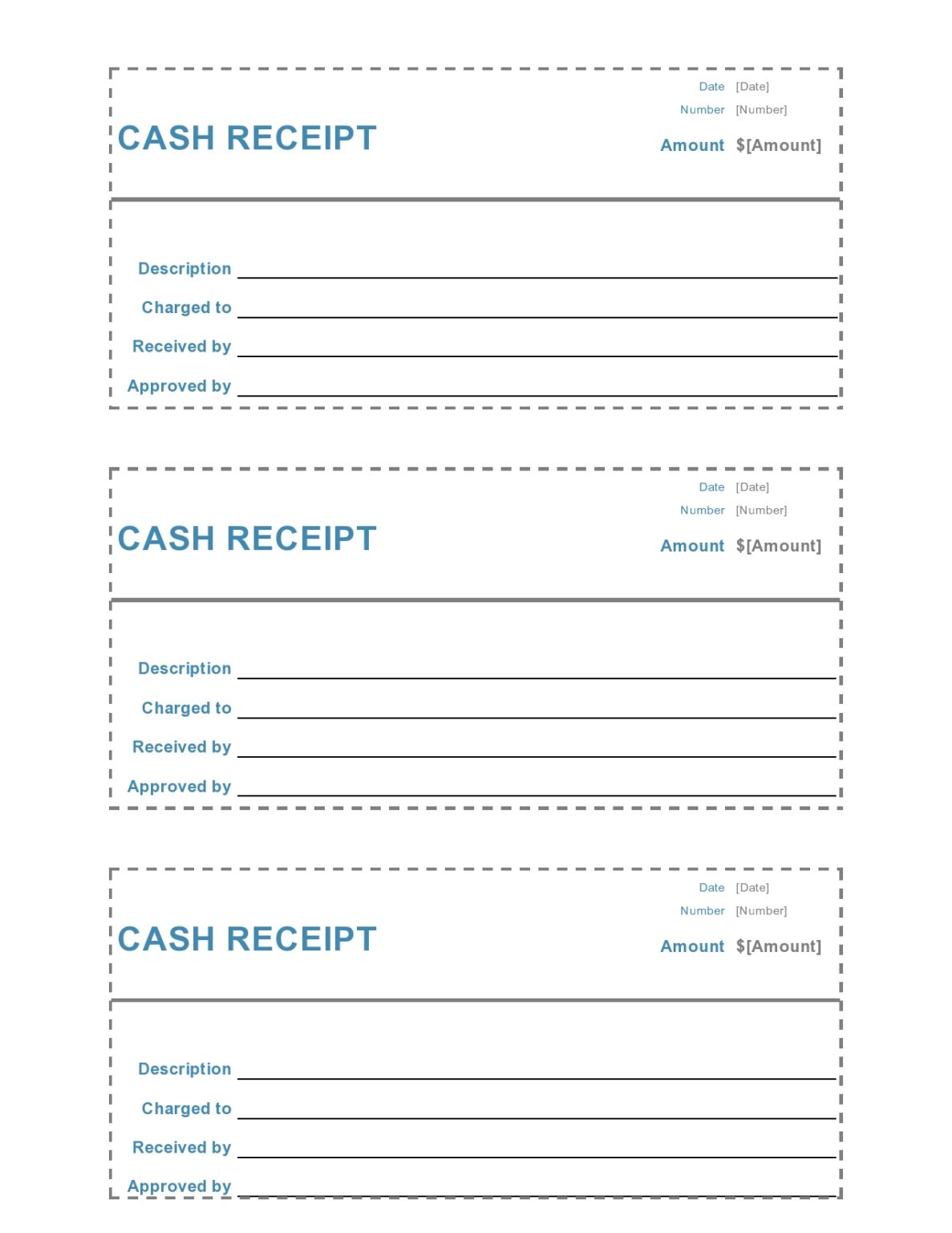 Free Cash Receipt Printable