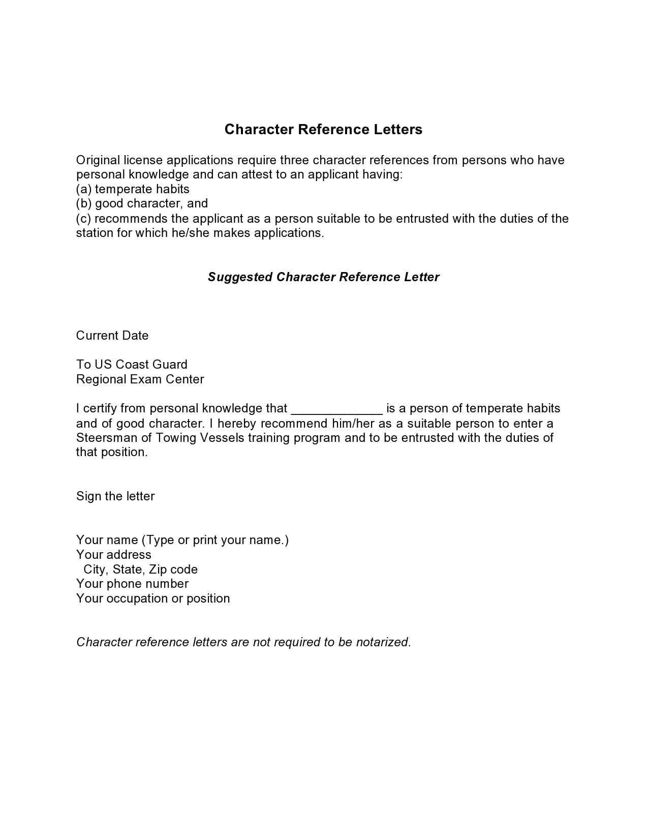 Personal Reference Letter Examples from templatearchive.com