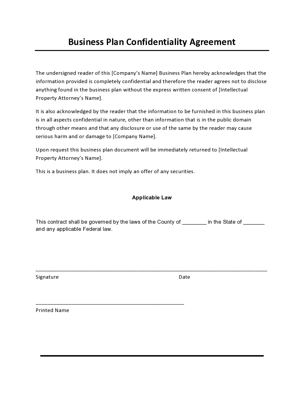 45 Free Confidentiality Agreement Templates Nda Templatearchive
