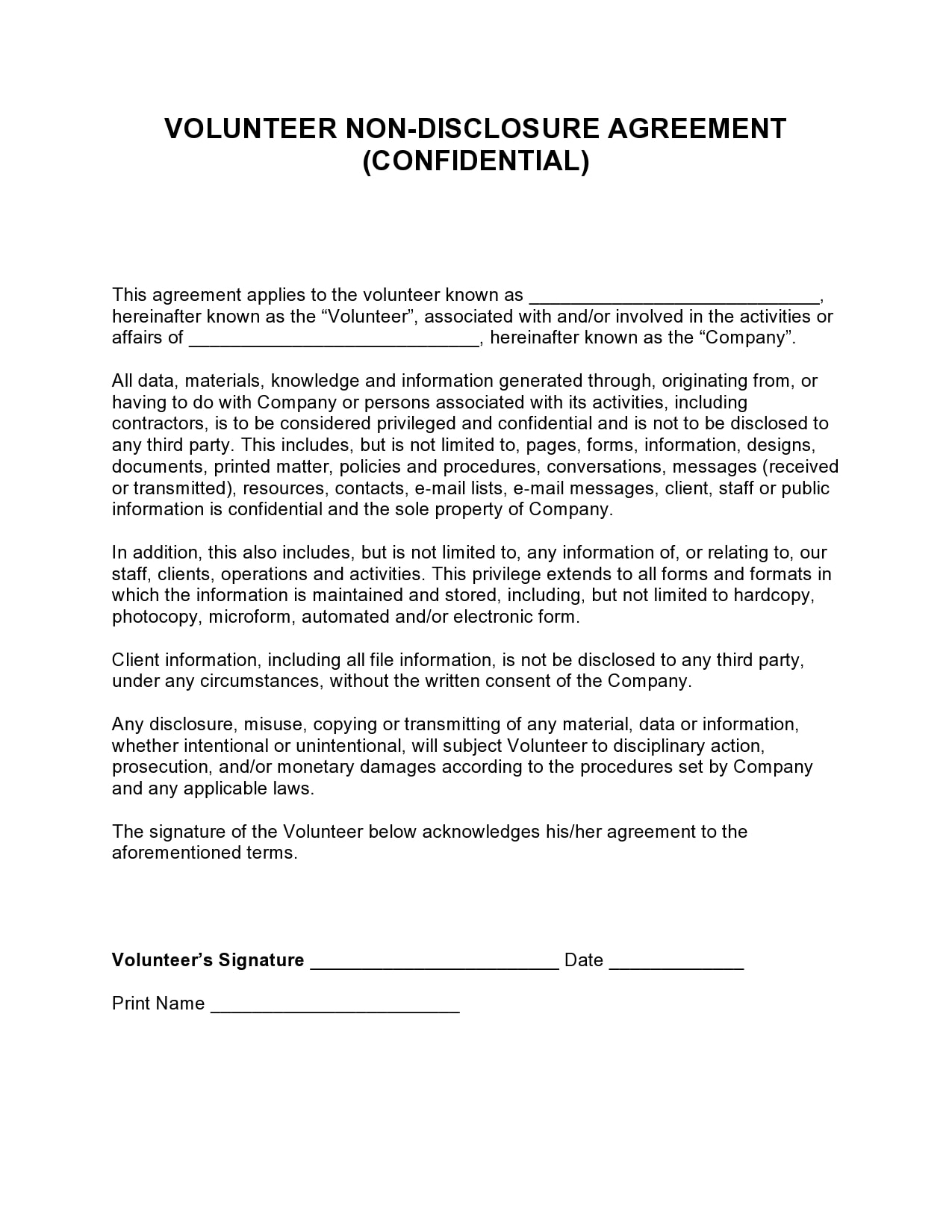 21 Free Confidentiality Agreement Templates (NDA) - TemplateArchive With accountant confidentiality agreement template