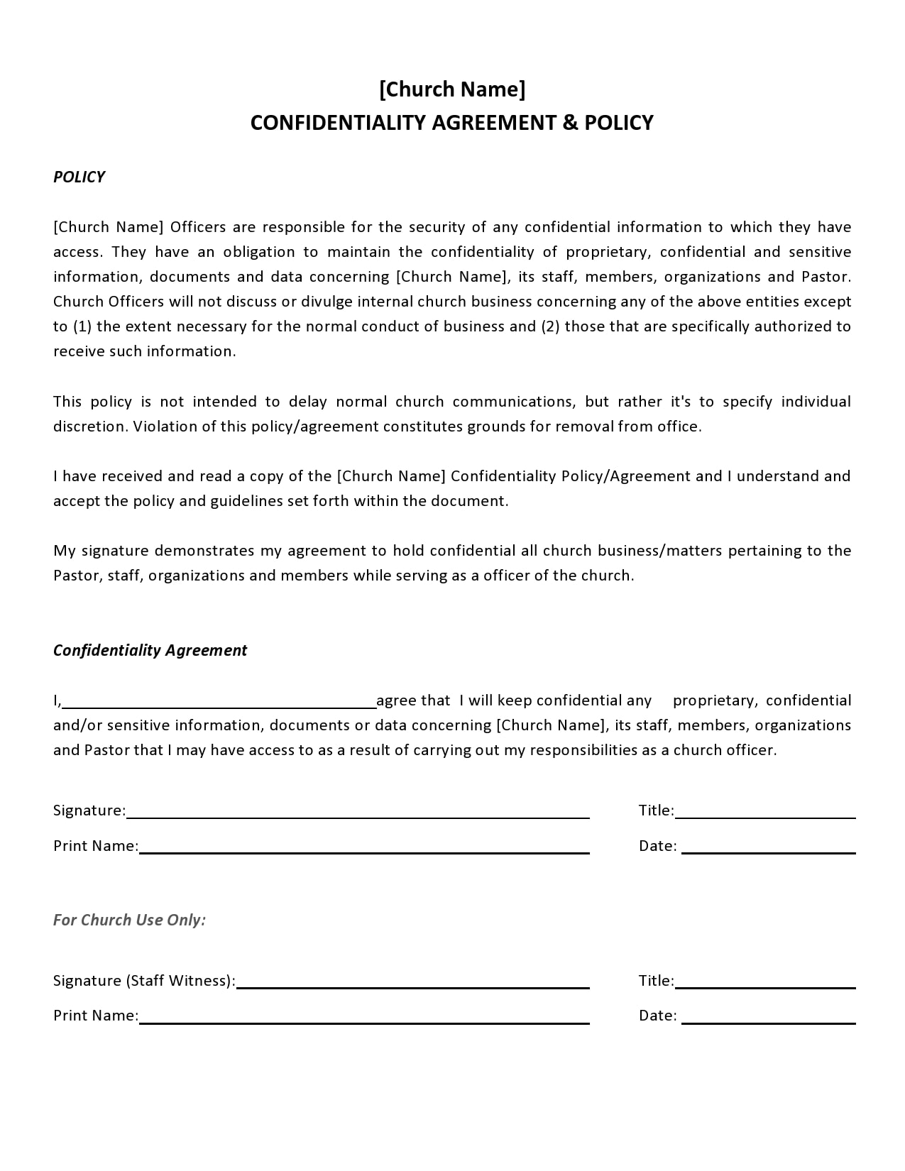 45 Free Confidentiality Agreement Templates NDA TemplateArchive