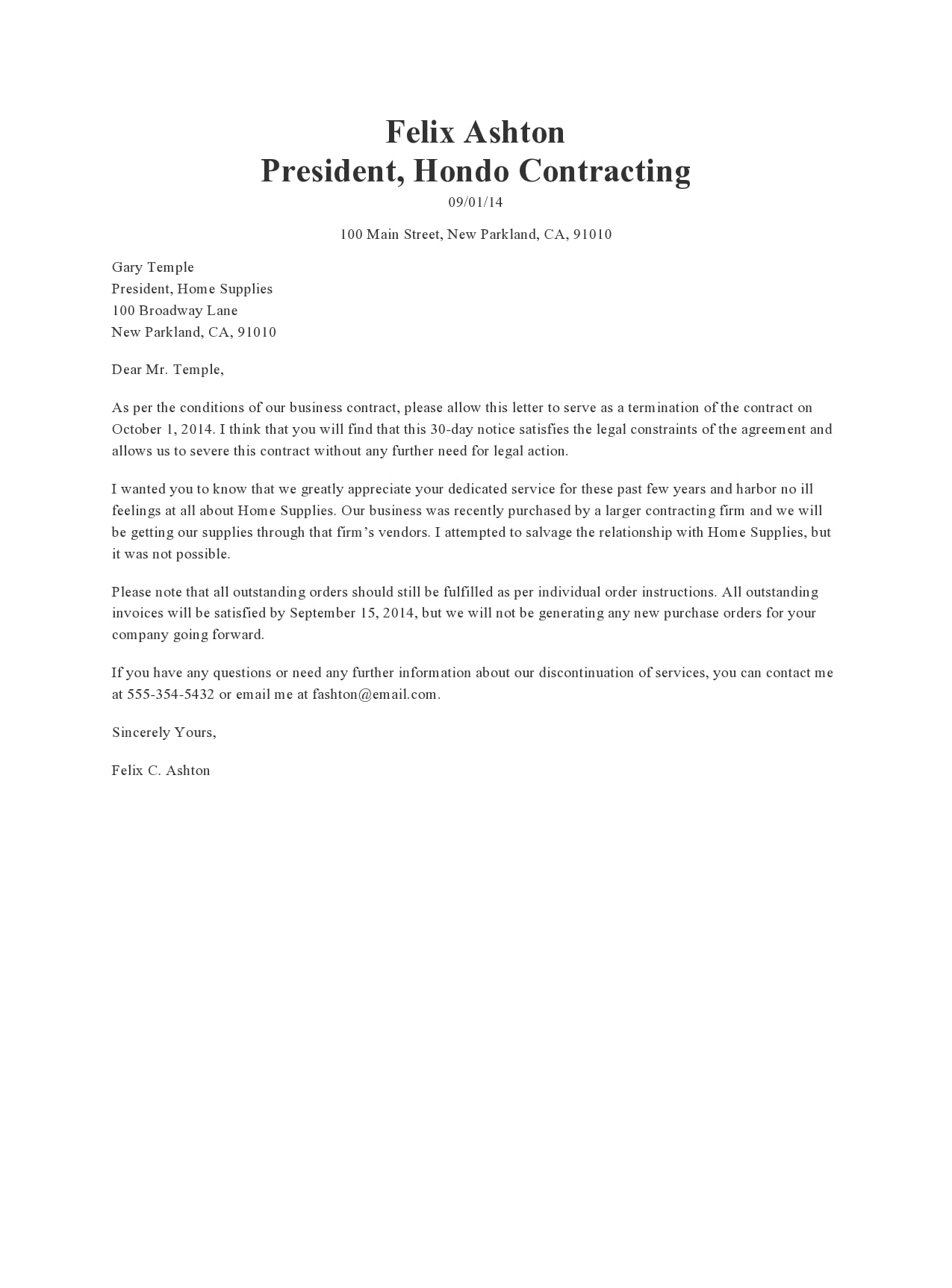 Independent Contractor Resignation Letter from templatearchive.com