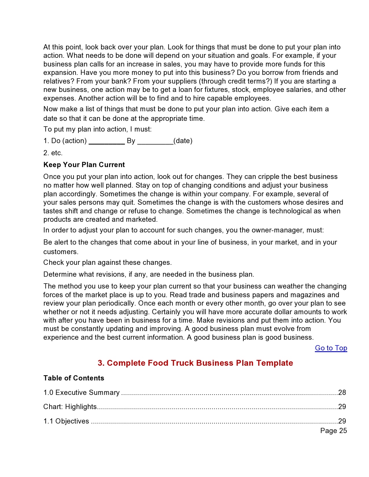 22 Proven Food Truck Business Plans (PDF, Word) - TemplateArchive Within Business Plan Template Food Truck
