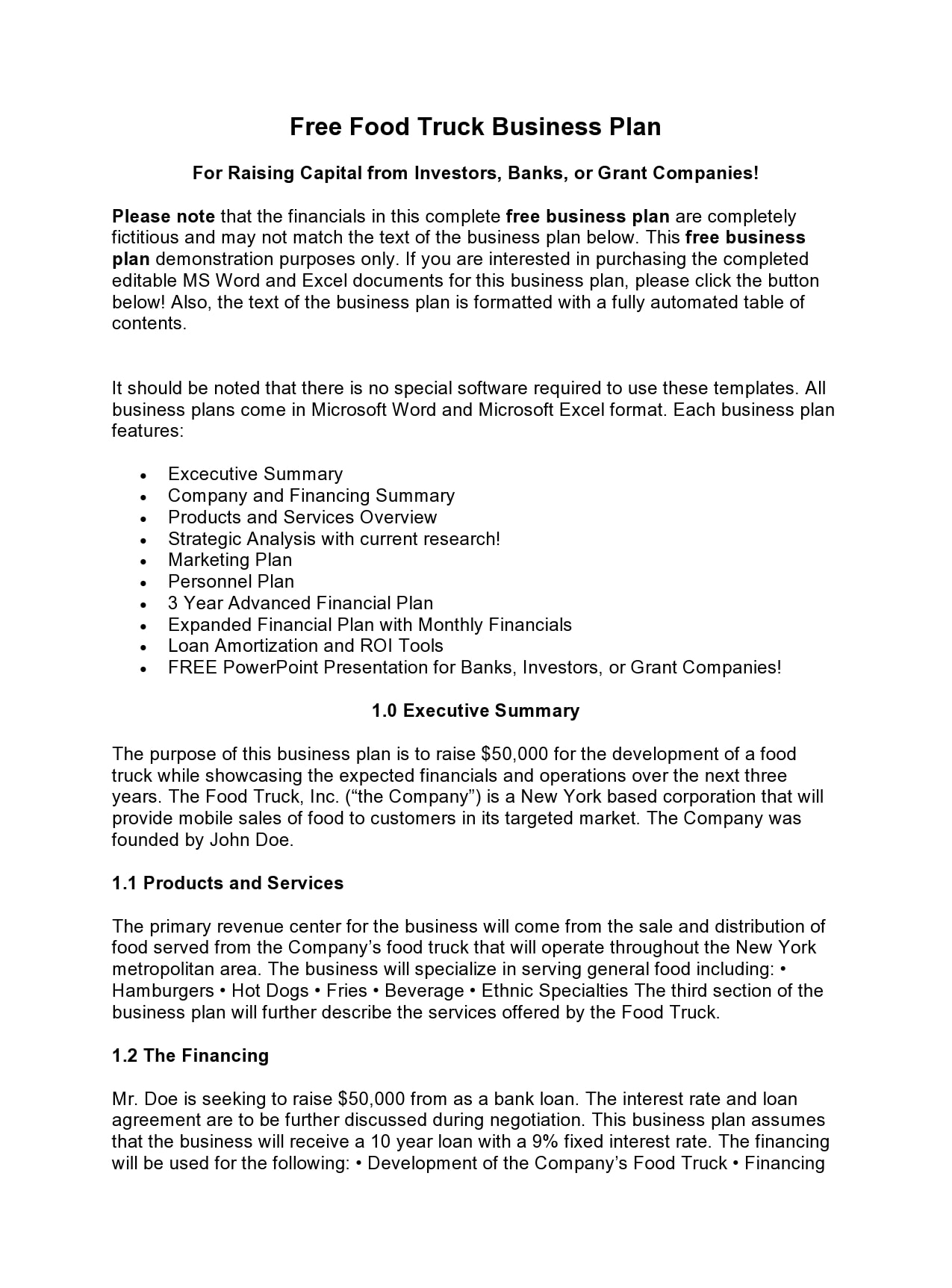 22 Proven Food Truck Business Plans (PDF, Word) - TemplateArchive Intended For Real Estate Investment Partnership Business Plan Template