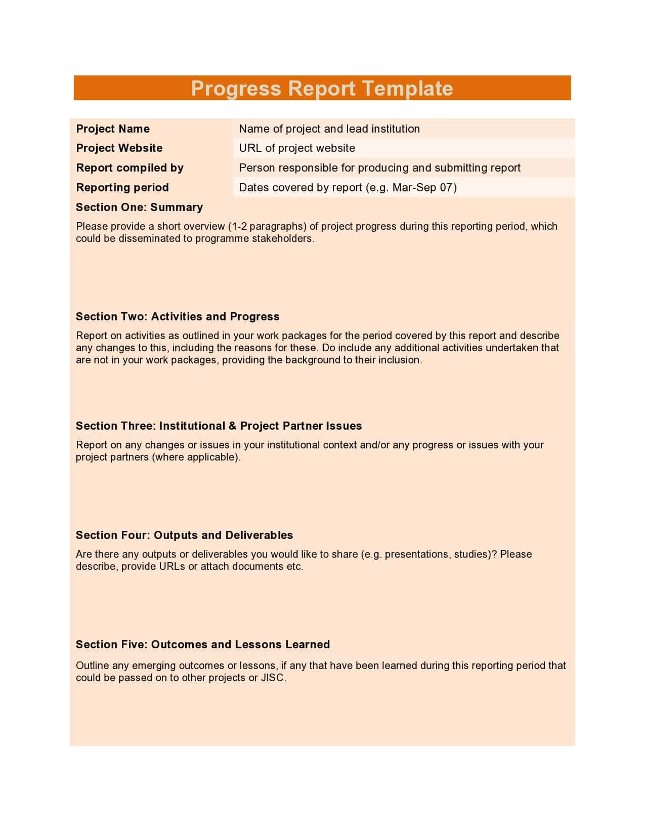 20 Professional Progress Report Templates (Free) - TemplateArchive Pertaining To How To Write A Work Report Template