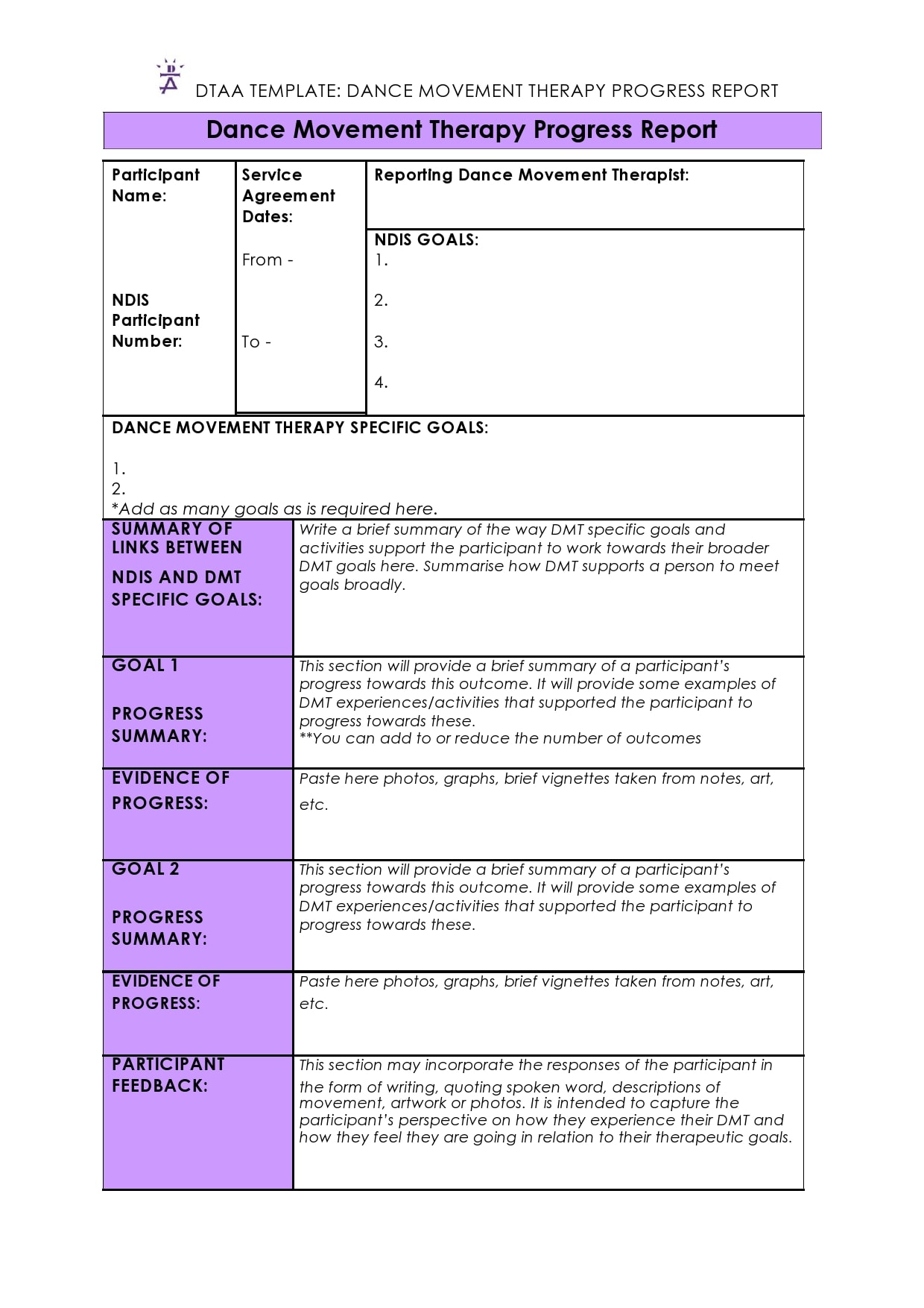 assignment progress report sample