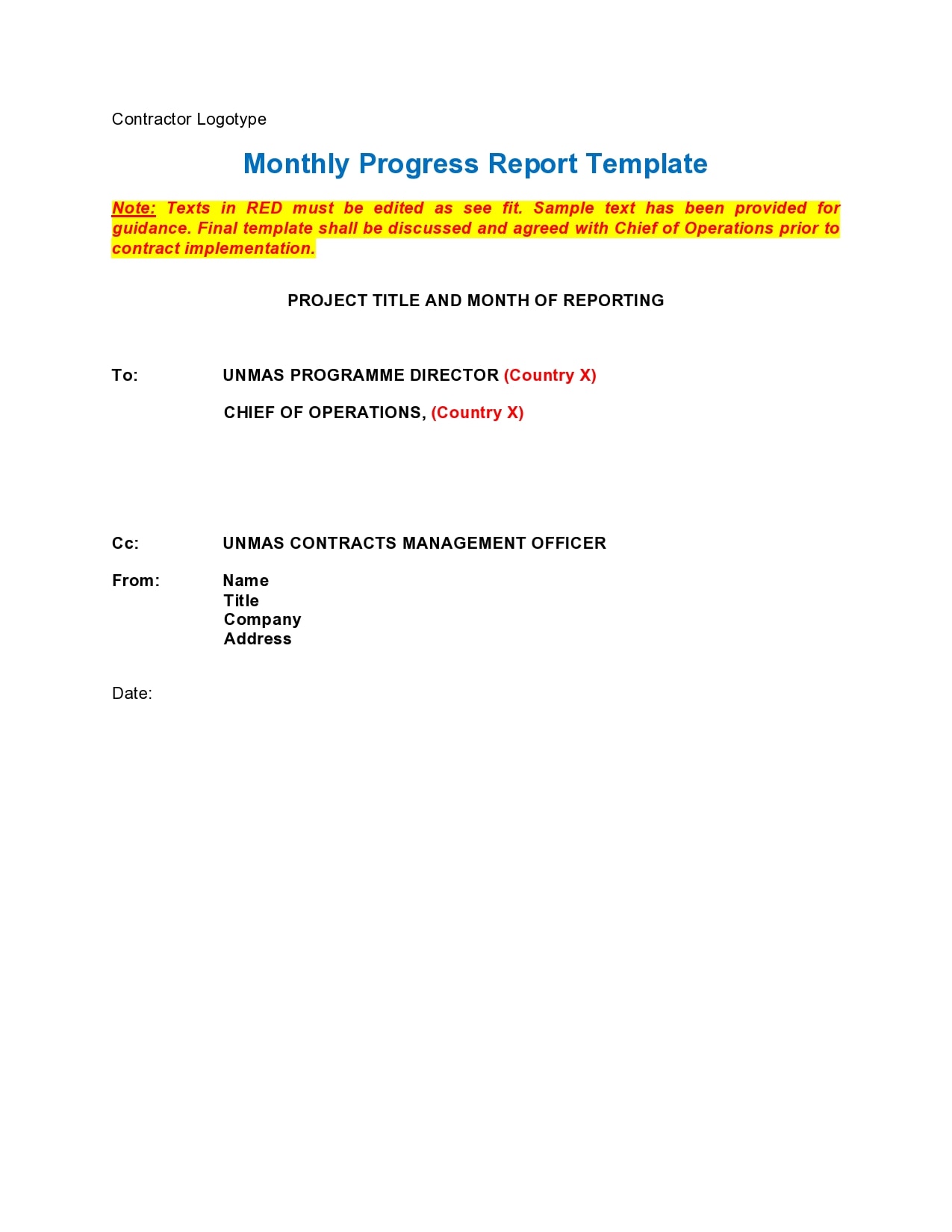 22 Professional Progress Report Templates (Free) - TemplateArchive With Implementation Report Template