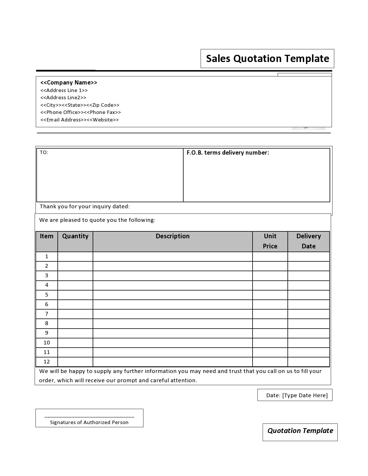 quotation template pdf free download