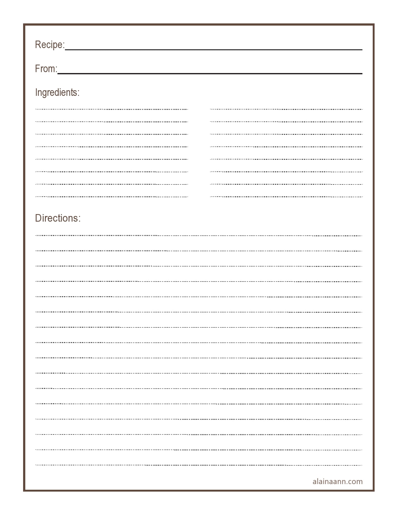 free editable recipe card templates for microsoft word